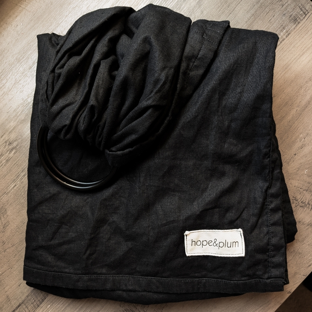 Hope & Plum Black Ring Sling - Medium Length - Organic Hemp Blend